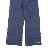 COLUMBIA Lined Womens Navy Relaxed Straight Trousers W25 L25 Outdoor Winter