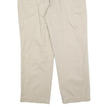 NAUTICA Mens Cotton Blend Beige Regular Straight Trousers W36 L30 Classic Zip