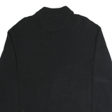 CHAPS Mens Black Cotton Sweatshirt XL Button Neck Casual Pullover