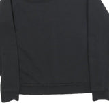 REEBOK Womens Black Crew Neck S Cotton Blend Logo Sweatshirt Casual