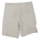 CARHARTT Mens Shorts Beige Casual Relaxed Fit L W36 Workwear Utility Pockets
