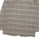 EAST END Womens Beige Brown Check Button Jacket M Polyester Blend Classic