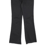 ALL SAINTS Womens Slim Black Jeans Denim Bootcut W27 L27 Raw Hem Zip