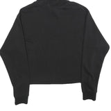 PUMA Womens Black Hoodie XS Cotton Blend Pullover Logo Print