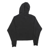 PUMA Womens Black Hoodie XS Cotton Blend Pullover Logo Print