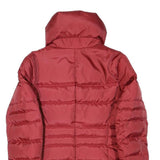 BROOKS BROTHERS Womens Red Jacket S Polyester Blend Puffer Zip Fastening