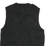 ARMY TEX Mens Black Cotton Blend Utility Vest S Jacket Multi Pocket Zip Vest