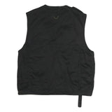 ARMY TEX Mens Black Cotton Blend Utility Vest S Jacket Multi Pocket Zip Vest