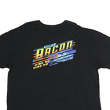 Mens Black Brady II Bacon Graphic T-Shirt 2XL Short Sleeve Crew Neck Racing
