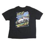 Mens Black Brady II Bacon Graphic T-Shirt 2XL Short Sleeve Crew Neck Racing