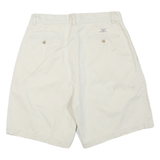 POLO RALPH LAUREN Womens Cream Casual Classic Cotton Blend Shorts M W32