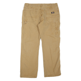 DICKIES Mens Jeans Beige Regular Straight Denim W40 L32 Workwear Utility Pants