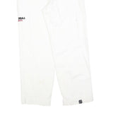 TEENAGERS Womens White Relaxed Cargo Denim W28 L30 Logo Embroidered Pockets