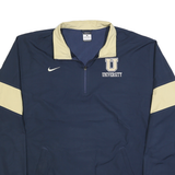 NIKE Mens Navy & Beige University Track Jacket L Polyester Storm-Fit Zip