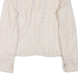 Womens Beige Tweed Button Jacket XS Acrylic Blend Classic Tailored