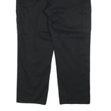 DICKIES Mens Black Relaxed Cargo Trousers W38 L32 Cotton Blend Zip Fastening