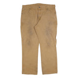 DICKIES Mens Regular Fit Beige Cotton Blend Jeans W40 L32 Workwear Straight Zip