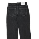 LEVI'S Mens Regular Black Denim Straight Cotton Blend W34 L30 Distressed Patch