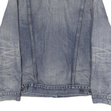 LEVI'S Mens Blue Denim Button Jacket L Cotton Plain Classic Fit Stylish