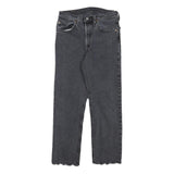 LEVI'S 501 Mens Jeans Black Regular Straight Denim Raw W26 L24 Button Closure