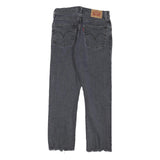 LEVI'S 501 Mens Jeans Black Regular Straight Denim Raw W26 L24 Button Closure