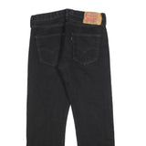 LEVI'S 501 Mens Jeans Black Regular Straight Denim Medium W33 L28 Classic Button