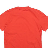 CALVIN KLEIN Mens Red S T-Shirt Short Sleeve Crew Neck Minimal Logo