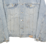 GUESS Mens Blue Cotton Denim Jacket L Button Closure Classic Fit Casual Wear
