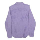 TOMMY HILFIGER Womens Purple Cotton Blend Shirt M Long Sleeve Button Front