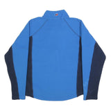 BERGHAUS Mens Blue & Navy Plain Jumper 1/4 Zip Polyester S Outdoor Sportswear