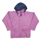 HELLY HANSEN Womens Purple & Navy Hooded Zip Jacket M Polyester Blend Outdoor
