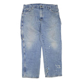 DICKIES Womens Blue Regular Jeans Denim W38 L30 Cotton Blend Zip Casual Workwear