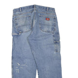 DICKIES Womens Blue Regular Jeans Denim W38 L30 Cotton Blend Zip Casual Workwear