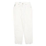 CERRUTI Womens Cotton Blend White Regular Fit Straight Leg Trousers W26 L27