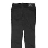 CALVIN KLEIN JEANS Womens Cotton Blend Black Regular Straight Trousers W31 L34