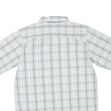 COLUMBIA Mens White & Grey Checked Short Sleeve Shirt M Casual Cotton Blend