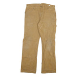 DICKIES Mens Jeans Beige Regular Straight Denim W34 L32 Workwear Utility Pants