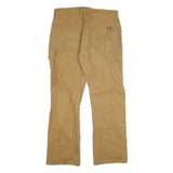 DICKIES Mens Jeans Beige Regular Straight Denim W34 L32 Workwear Utility Pants