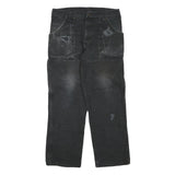 DICKIES Mens Black Regular Fit Straight Denim Jeans W34 L29 Workwear Zip Closure