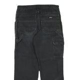 DICKIES Mens Black Regular Fit Straight Denim Jeans W34 L29 Workwear Zip Closure