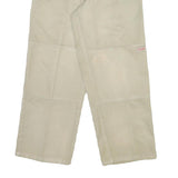DICKIES Mens Cotton Blend Beige Regular Fit Straight Leg Trousers W32 L28