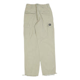 BAC Womens Relaxed Beige Cargo Trousers W25 L29 Cotton Blend Lightweight Zip