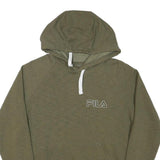 FILA Boys Green M Hoodie Cotton Blend Pullover Hooded Jumper Drawstring