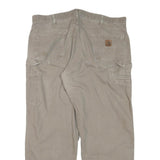 CARHARTT Mens Cotton Blend Beige Loose Straight Trousers W40 L30 Workwear Casual