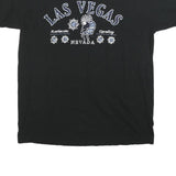 Womens Black Las Vegas Graphic Logo Cotton Blend T-Shirt L Short Sleeve Crew
