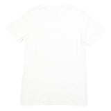 ADIDAS Mens White Cotton Blend T-Shirt S Short Sleeve Crew Neck Logo Graphic