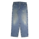 CARHARTT Mens Regular Fit Blue Denim Jeans W38 L36 Workwear Zip Closure Heavy