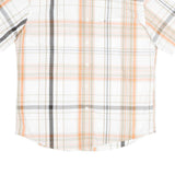 TOMMY HILFIGER Mens White & Orange Check Shirt L Casual Summer Cotton