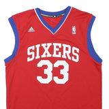 ADIDAS Mens Red & Blue Sixers 33 Basketball Jersey M Sleeveless V-Neck NBA
