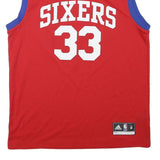 ADIDAS Mens Red & Blue Sixers 33 Basketball Jersey M Sleeveless V-Neck NBA